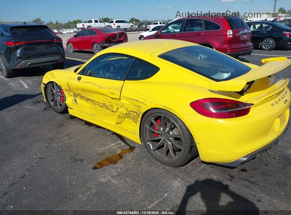 WP0AC2A8XGK191243 2016 PORSCHE CAYMAN Желтый Задняя левая четверть