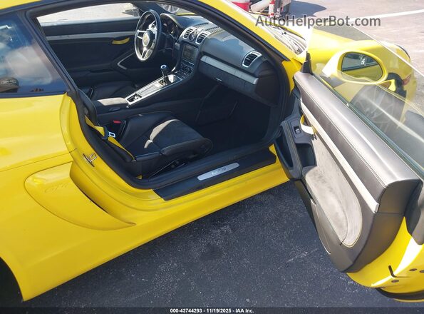 WP0AC2A8XGK191243 2016 PORSCHE CAYMAN Желтый Вид салона спереди