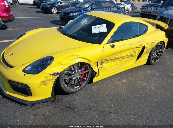 WP0AC2A8XGK191243 2016 PORSCHE CAYMAN Желтый Передняя левая четверть