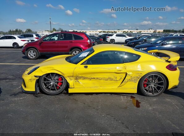WP0AC2A8XGK191243 2016 PORSCHE CAYMAN Желтый Вид задней части салона