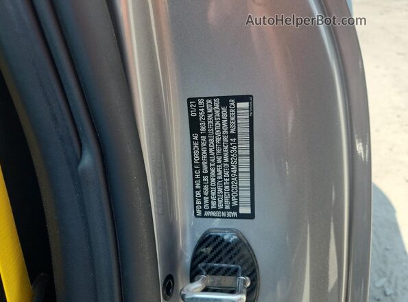 WP0CD2A94MS263614 2021 PORSCHE 911 Серебряный Вид подкапотного пространства