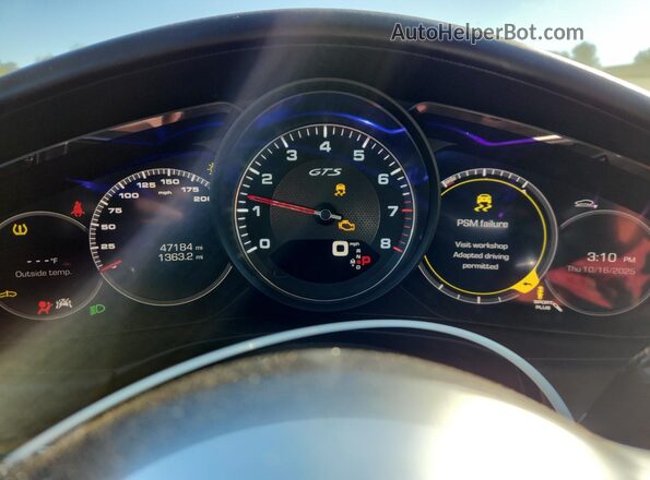 WP0CG2A75LL192129 2020 PORSCHE PANAMERA Gray Vista del cuadro de instrumentos