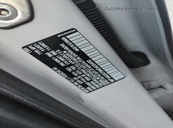 WP1AA2AY3MDA03490 2021 PORSCHE CAYENNE Серый Вид наклейки с VIN-кодом