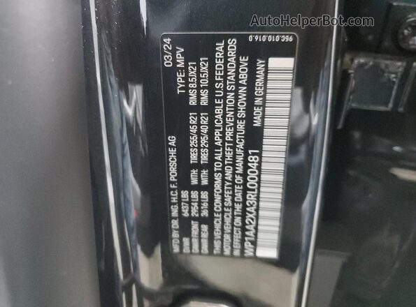 WP1AA2XA3RL000481 2024 PORSCHE MACAN Gray Widok wnętrza 360 stopni