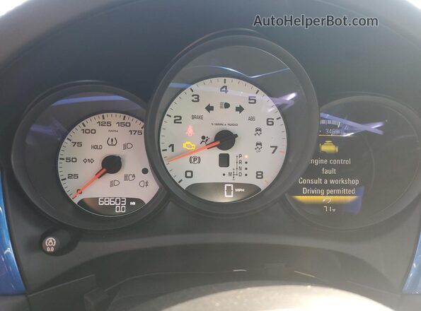 WP1AB2A59GLB44268 2016 PORSCHE MACAN Blue Widok zestawu wskaźników