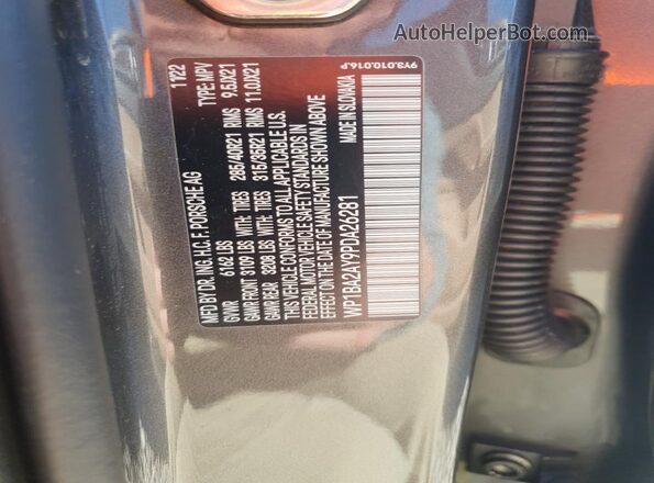 WP1BA2AY9PDA26281 2023 PORSCHE CAYENNE Gray Widok wnętrza 360 stopni