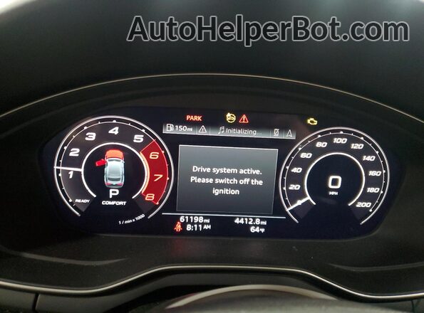 WUAAWCF55MA902816 2021 AUDI RS5 Gray Widok zestawu wskaźników