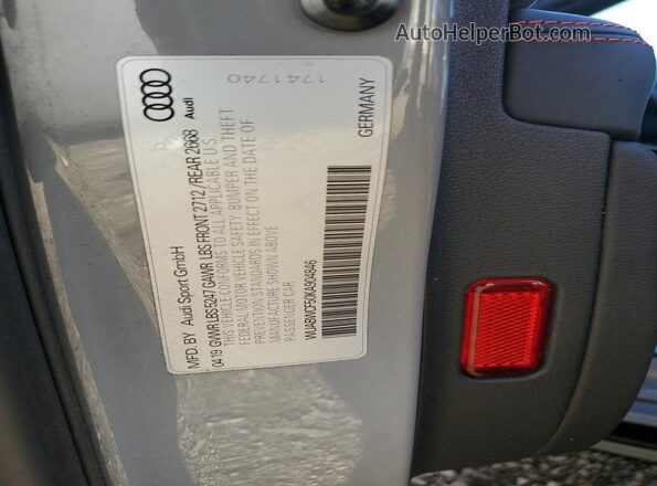 WUABWCF50KA904846 2019 AUDI RS5 Gray Engine compartment view