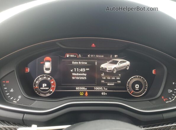 WUABWCF57KA900759 2019 AUDI RS5 Белый Вид щитка приборов