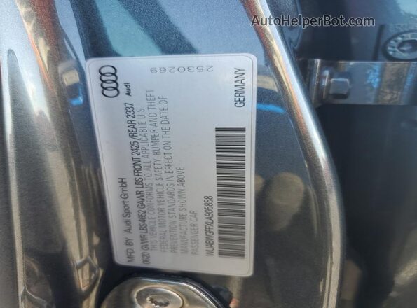WUABWGFFXLA905858 2020 AUDI RS3 Charcoal Engine compartment view