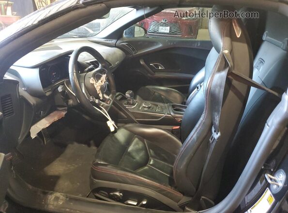 WUAVACFX6J7900308 2018 AUDI R8 Black წინა სალონის ხედი