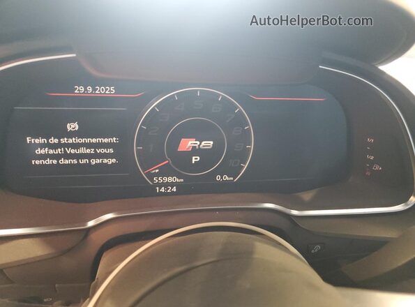 WUAVACFX6J7900308 2018 AUDI R8 Black ხელსაწყოთა პანელის ხედი