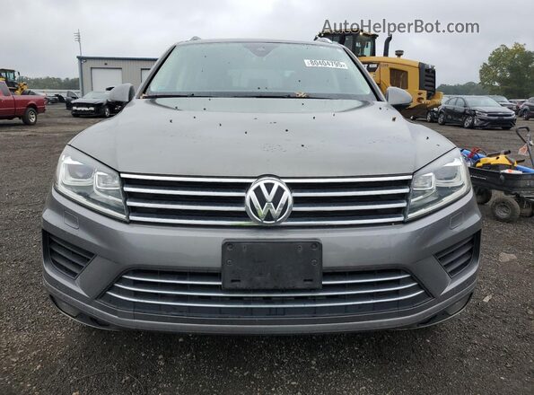 WVGEF9BP0GD010643 2016 VOLKSWAGEN TOUAREG Gray წინა ხედი