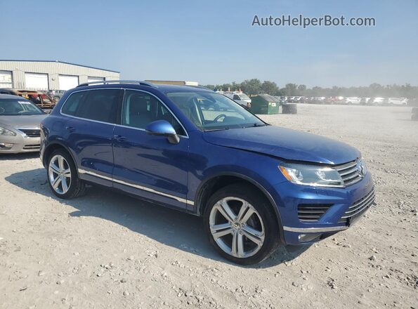WVGEF9BPXGD012674 2016 VOLKSWAGEN TOUAREG Синий Передняя правая четверть