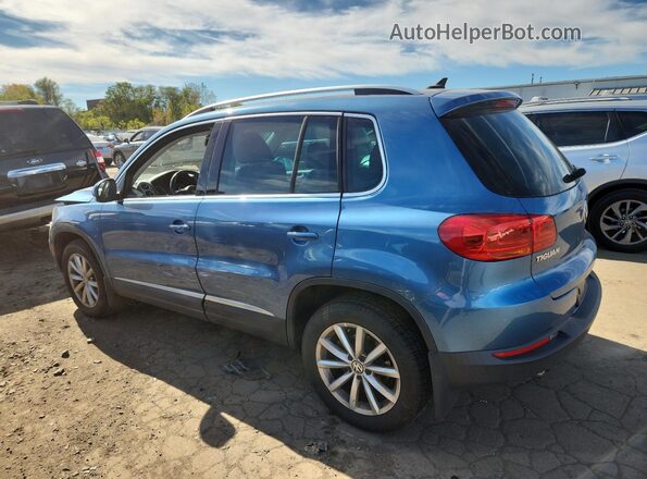 WVGSV7AX9HW511189 2017 VOLKSWAGEN TIGUAN Blue Trasero izquierdo