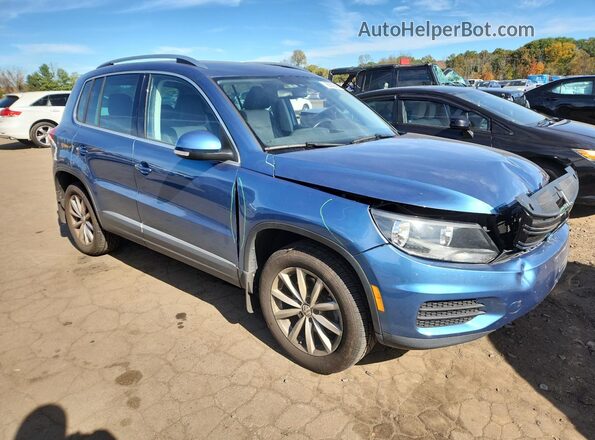 WVGSV7AX9HW511189 2017 VOLKSWAGEN TIGUAN Blue Delantero derecho