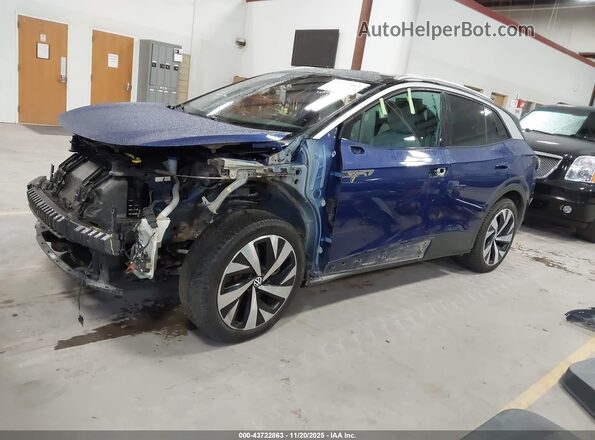 WVGUNPE20MP059340 2021 VOLKSWAGEN ID.4 Blue Vista tres cuartos delantera izquierda