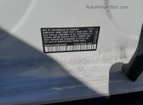 WVW3A7CDXRW156087 2024 VOLKSWAGEN GTI White Շարժիչի բաժամունքի տեսք