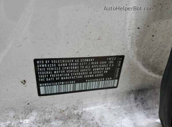 WVW6A7CD2PW141092 2023 VOLKSWAGEN GTI White Vista del compartimento del motor