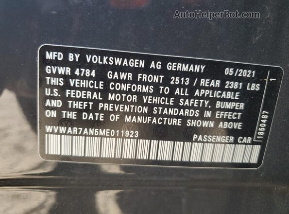 WVWAR7AN5ME011923 2021 VOLKSWAGEN ARTEON Gray Շարժիչի բաժամունքի տեսք