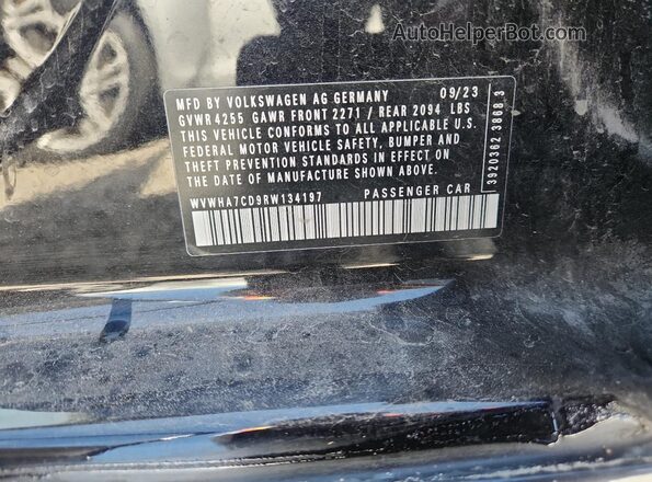 WVWHA7CD9RW134197 2024 VOLKSWAGEN GTI Черный 
