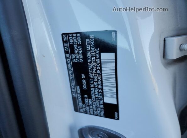 YSMEG3KA2PL142999 2023 POLESTAR 2 Белый Вид подкапотного пространства