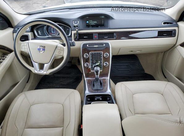 YV140MAM7G1197256 2016 VOLVO S80 White Widok deski rozdzielczej