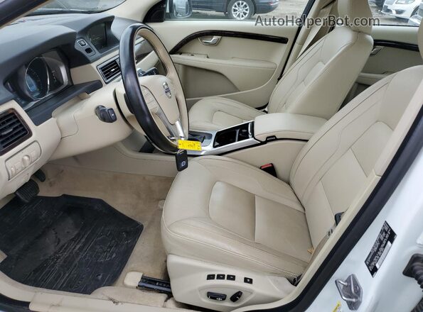 YV140MAM7G1197256 2016 VOLVO S80 White Widok wnętrza z przodu
