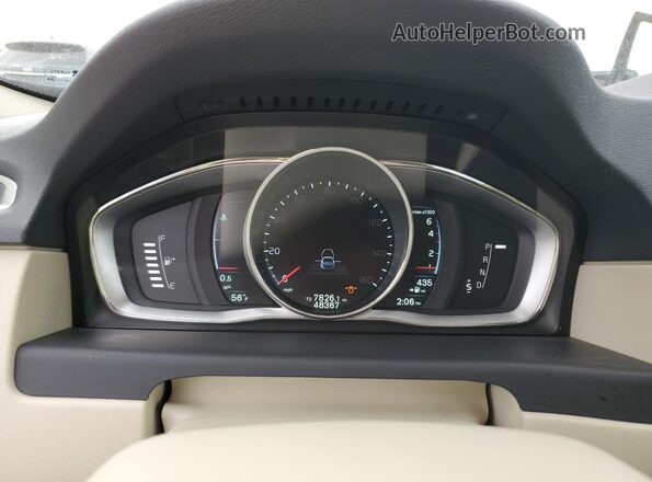 YV140MAM7G1197256 2016 VOLVO S80 White Widok zestawu wskaźników