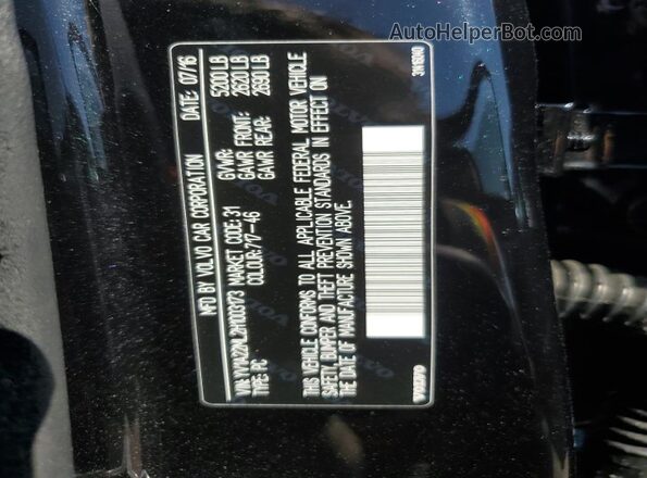 YV1A22ML2H1003173 2017 VOLVO S90 Черный 