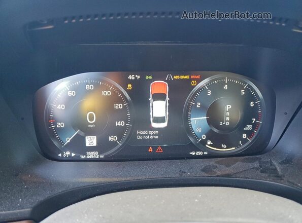 YV1A22ML8H1005557 2017 VOLVO S90 Gray Սարքավորումների վահանակի տեսք