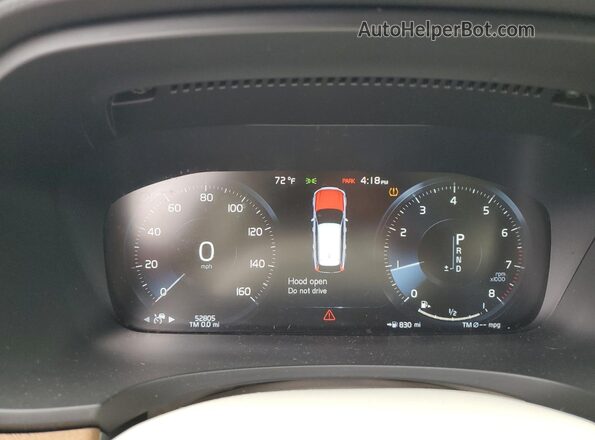YV1A22VL8L1136382 2020 VOLVO V90 Черный Вид щитка приборов