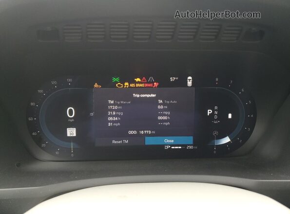 YV4062JE5S1290685 2025 VOLVO XC90 Gray ხელსაწყოთა პანელის ხედი