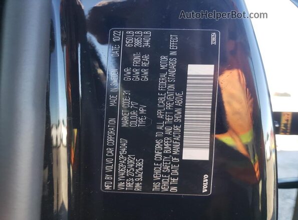 YV4062PA2P1940407 2023 VOLVO XC90 Black 