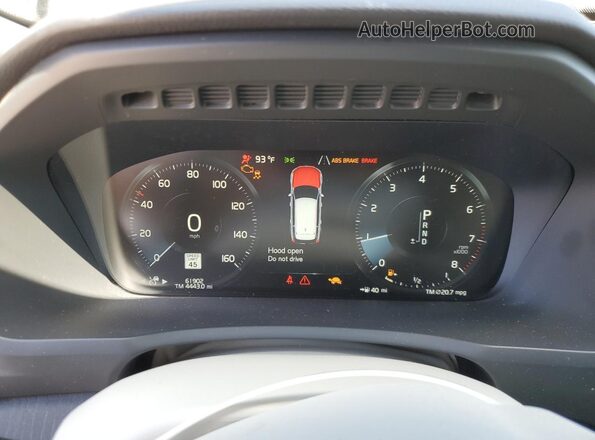 YV4102CK7L1611295 2020 VOLVO XC90 Blue ხელსაწყოთა პანელის ხედი