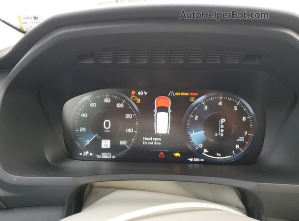 YV4102PK4L1544679 2020 VOLVO XC90 Blue ხელსაწყოთა პანელის ხედი