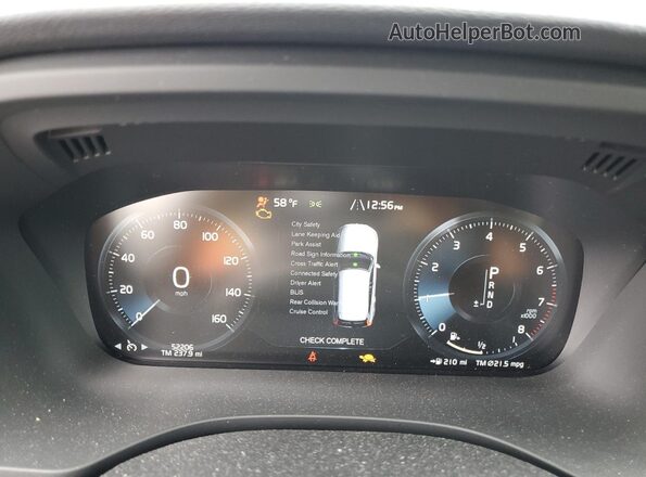 YV4102RK4M1758523 2021 VOLVO XC60 Gray Instrument cluster view