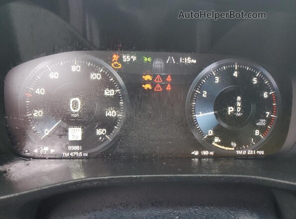 YV4162UM5L2198933 2020 VOLVO XC40 Gray Vista del cuadro de instrumentos