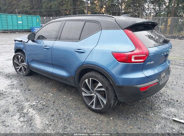YV4162UMXM2492877 2021 VOLVO XC40 Синий Задняя левая четверть
