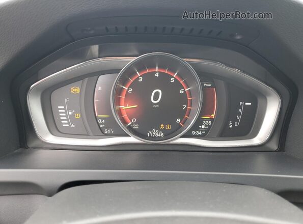 YV440MWKXH1029624 2017 VOLVO V60 Black Instrument cluster view