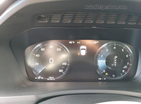 YV4A221K4N1809770 2022 VOLVO XC90 White Instrument cluster view