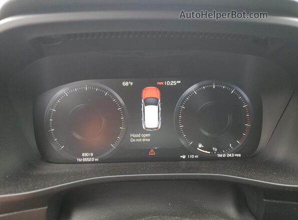 YV4AC2HM9K2074892 2019 VOLVO XC40 Red Widok zestawu wskaźników