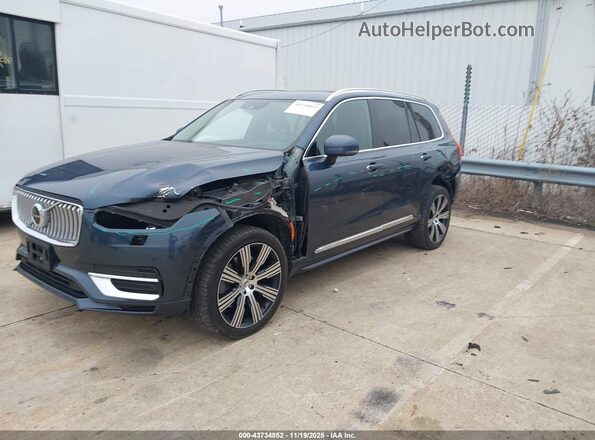 YV4BR0CL2M1737783 2021 VOLVO XC90 RECHARGE PLUG-IN HYBRID Blue Widok z przodu