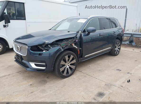 YV4BR0CL2M1737783 2021 VOLVO XC90 RECHARGE PLUG-IN HYBRID Blue Przód lewy