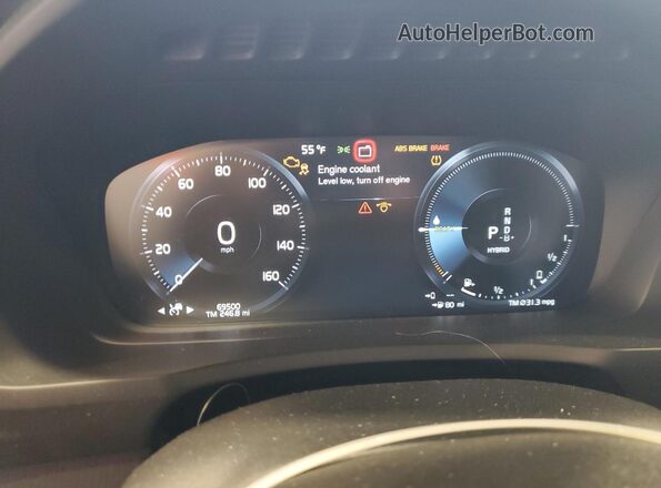 YV4BR0CL4M1740894 2021 VOLVO XC90 Black Instrument cluster view