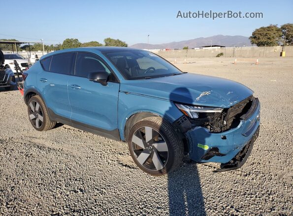 YV4ED3GM6P2030278 2023 VOLVO C40 Blue Delantero derecho