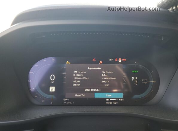 YV4ED3GM6P2030278 2023 VOLVO C40 Blue Vista del cuadro de instrumentos