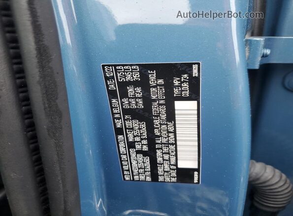 YV4ED3GM6P2048313 2023 VOLVO C40 Синий Вид наклейки с VIN-кодом