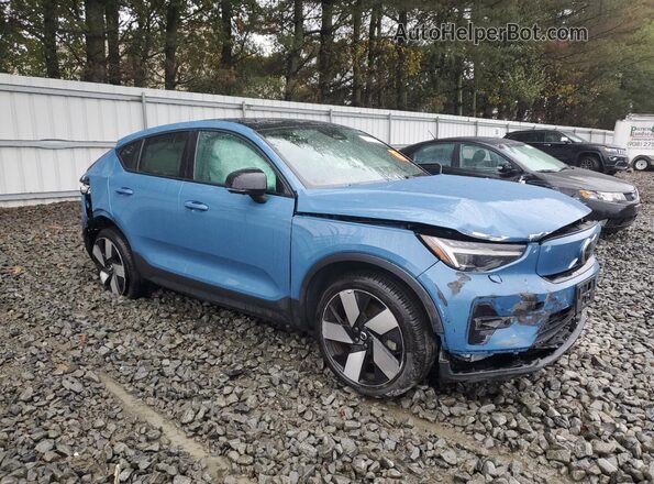 YV4ED3GM6P2048313 2023 VOLVO C40 Синий Передняя правая четверть