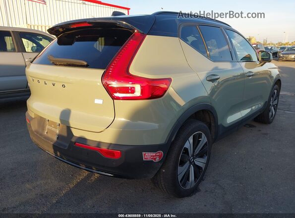 YV4ED3UL9P2108340 2023 VOLVO XC40 RECHARGE PURE ELECTRIC Green Задня права чверть